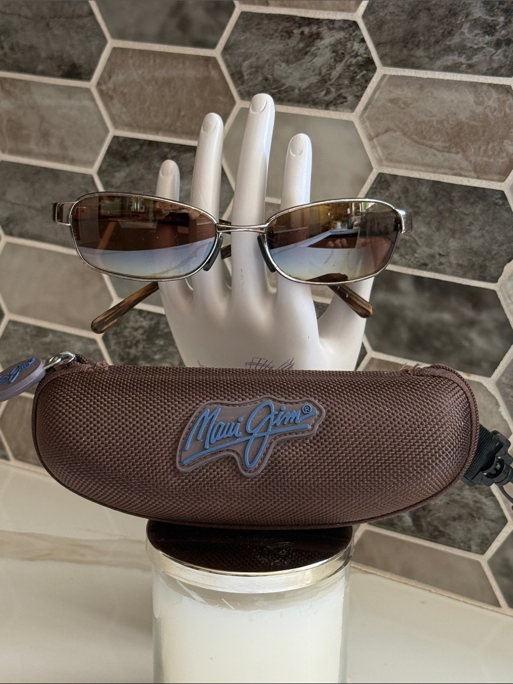 Maui Jim Men’s Marbleized Bronze KA’ ALA Sunglasses w/ HCL Bronze Polarized Lens
